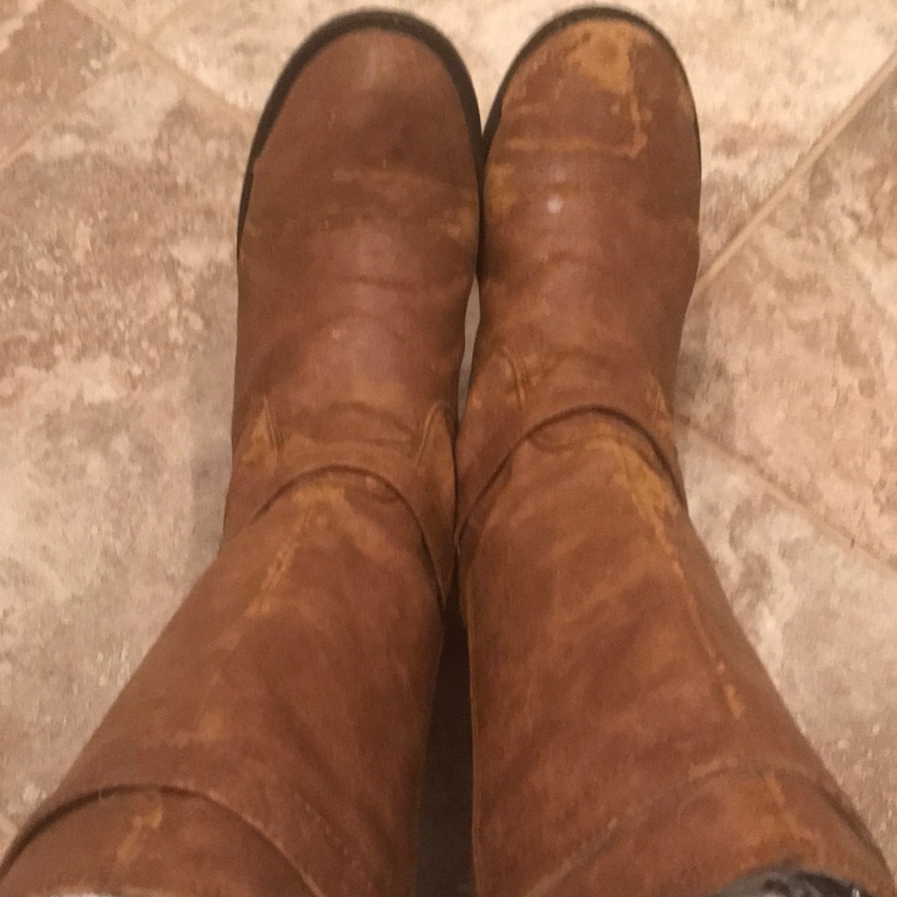 Raggedy scuffed boots